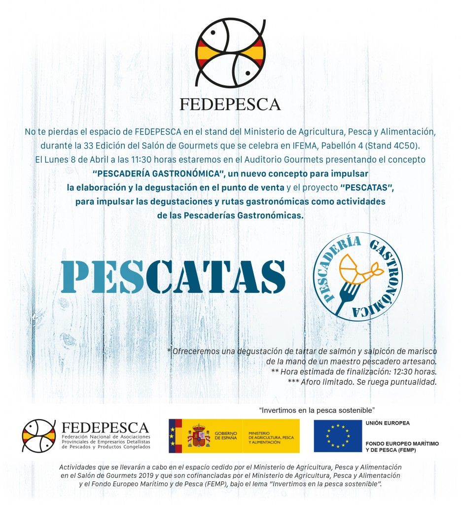 Invitacion Salón de Gourmets FEDEPESCA 2019